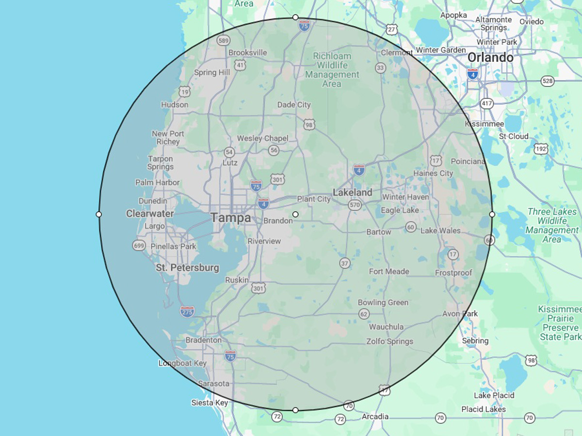 Tampa Bay Inspections service area &mdash; Tampa, St. Petersburg, Clearwater, Brandon, Lakeland and surrounding communities